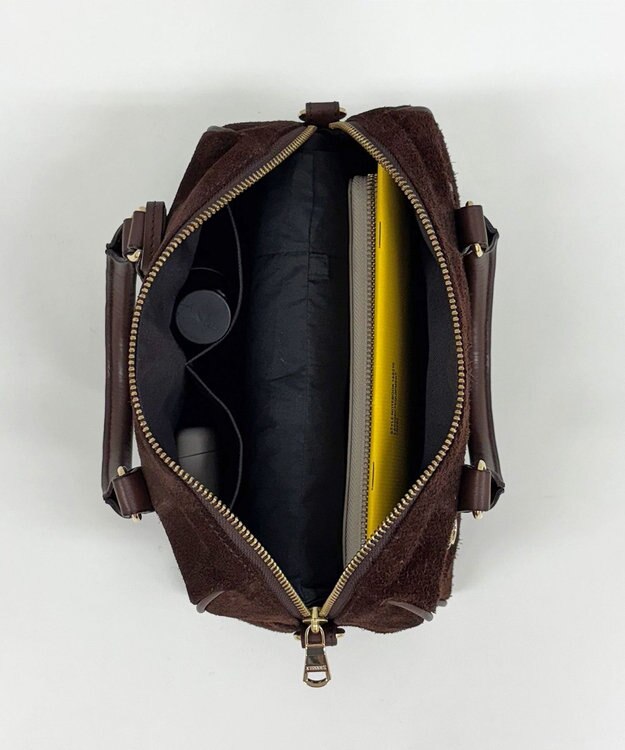 russet  スエード2WAYミニボストンバッグ(CE-1570-WEB) D.Brown