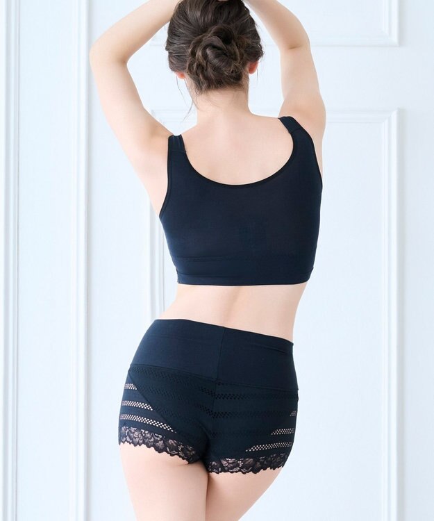 BRADELIS New York 【BRADELIS Me】 オールインワンスタイルショーツ ブラデリス 綿混ショーツ ブラック