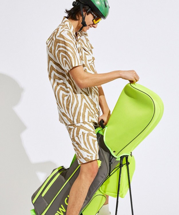 PW CIRCULUS 【雑誌掲載 / 高通気 / 軽撥水 / 軽量のDotAir 使用】【MEN】ゼブラ柄開襟シャツ ベージュ系5