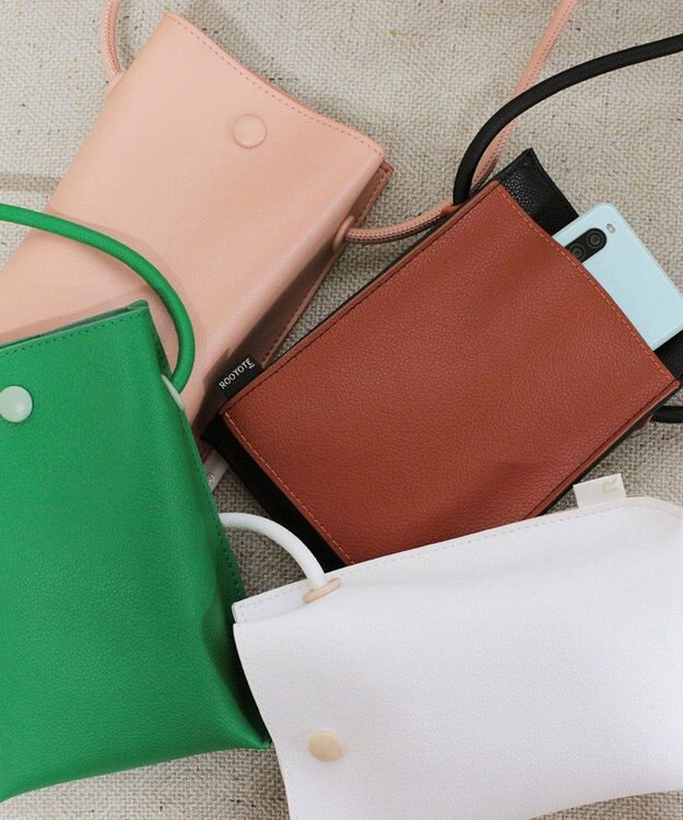 ROOTOTE 0659【直営店限定:ミニショルダー】ベビールー.カラー.2トーン-A 01：グリーン