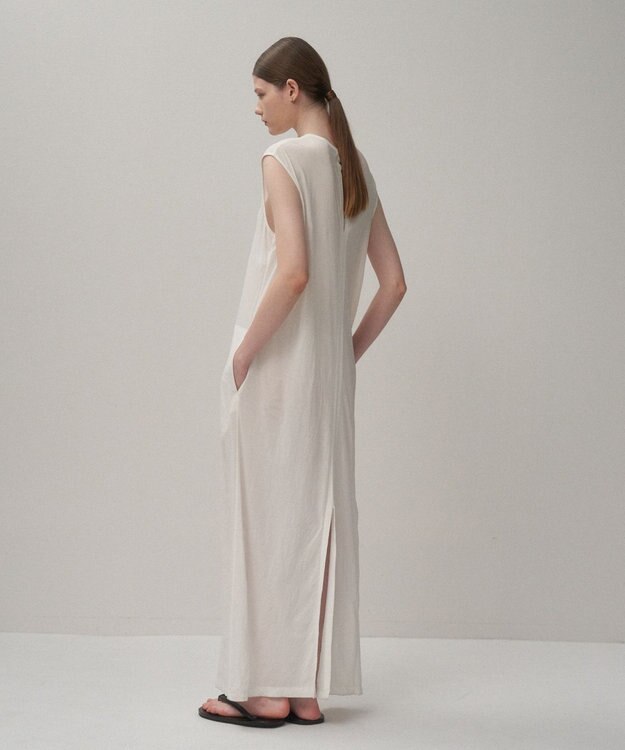 ATON SHRINK FRESCA JERSEY | タンクトップドレス WHITE