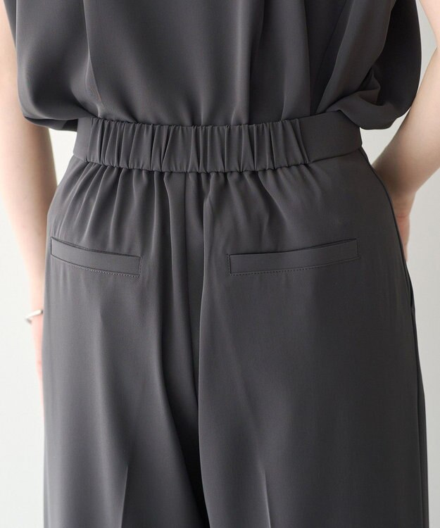 YECCA VECCA 【接触冷感】COOLスリットワイドパンツ Charcoal Gray