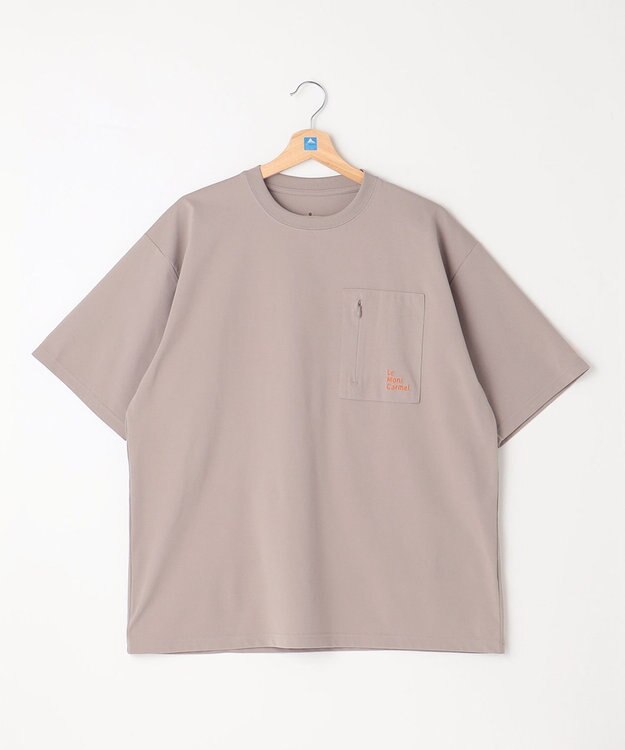 SHARE PARK MENS 【UVカット・吸水速乾・ストレッチ・軽量 】バックプリントポケットTシャツ（L・XLサイズ） グレー系