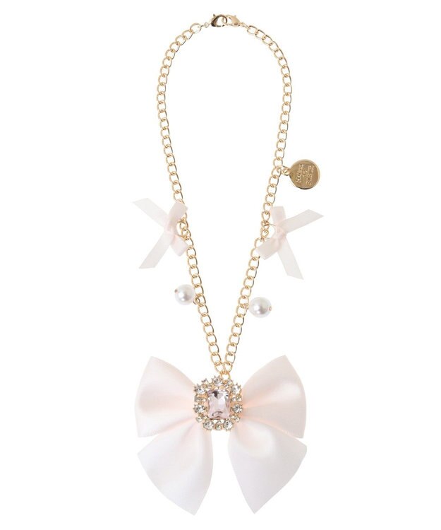 Maison de FLEUR ビジューリボンパールバッグチャーム Light Pink