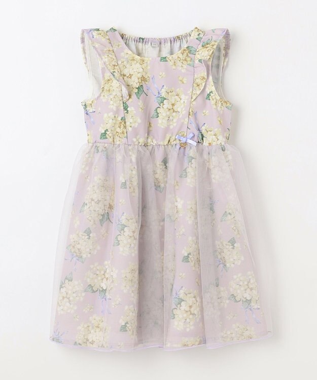 ANY KIDS アジサイ ワンピース ラベンダー系