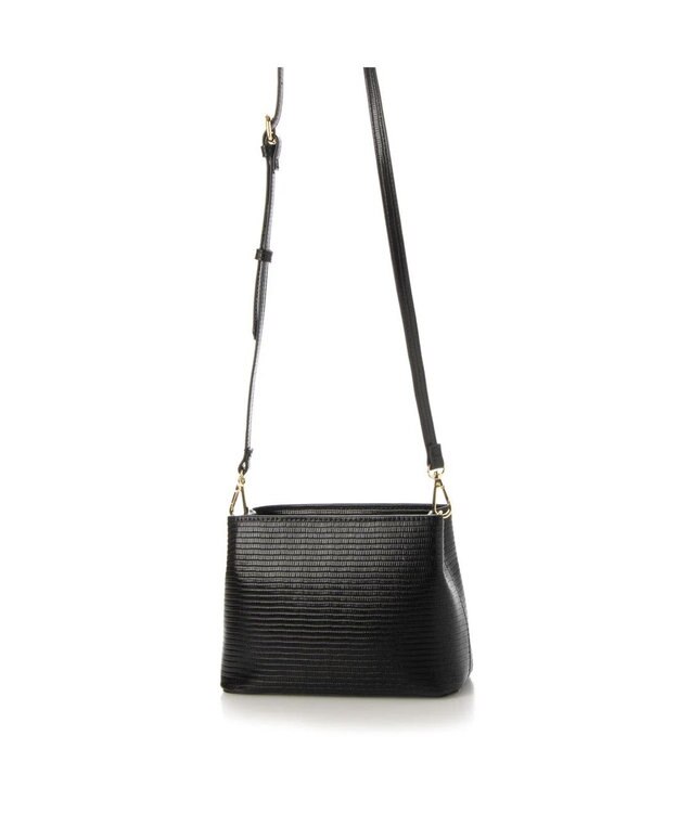 UNBILLION cachecache スパイラルエコファーハンドルスクエアミニショルダー ブラック