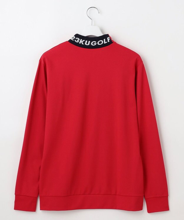 23区GOLF 【MEN】【吸水速乾/UVカット】スポーティ モックネックシャツ レッド系