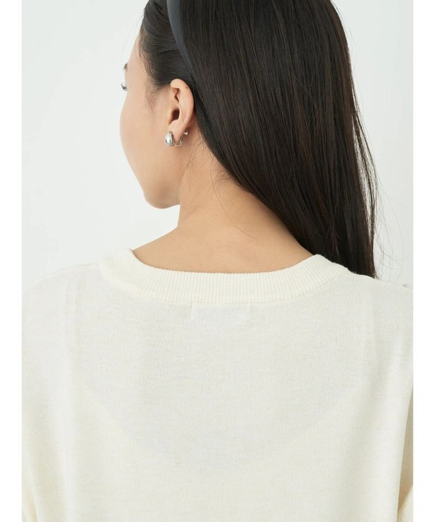 earth music&ecology プリーツドッキングカーディガン Ivory