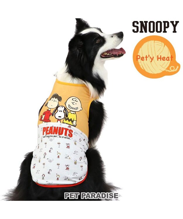 PET PARADISE スヌーピー ペティヒート タンクトップ 《トリオ柄》 中型犬 大型犬 オレンジ