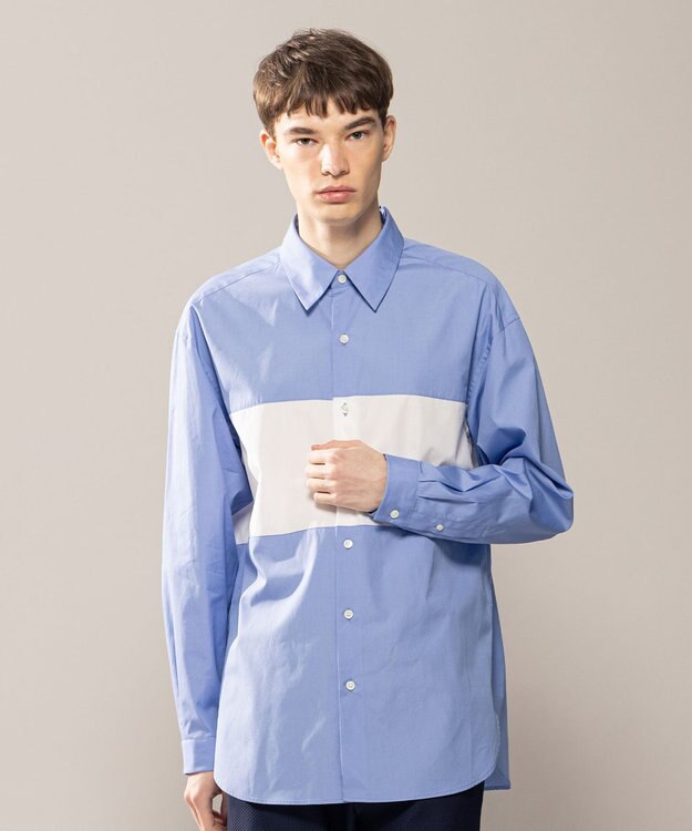 JOSEPH HOMME オックス　レギュラーカラー　シャツ スカイブルー系