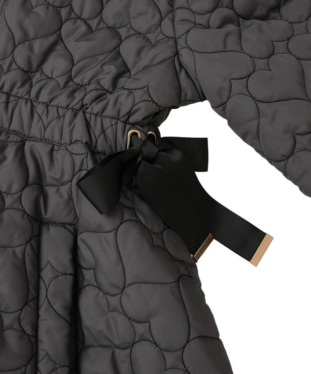 Green Parks ・ｓｗｉｎｇ　ｂｙ　ハートキルトフレアコート Charcoal Gray