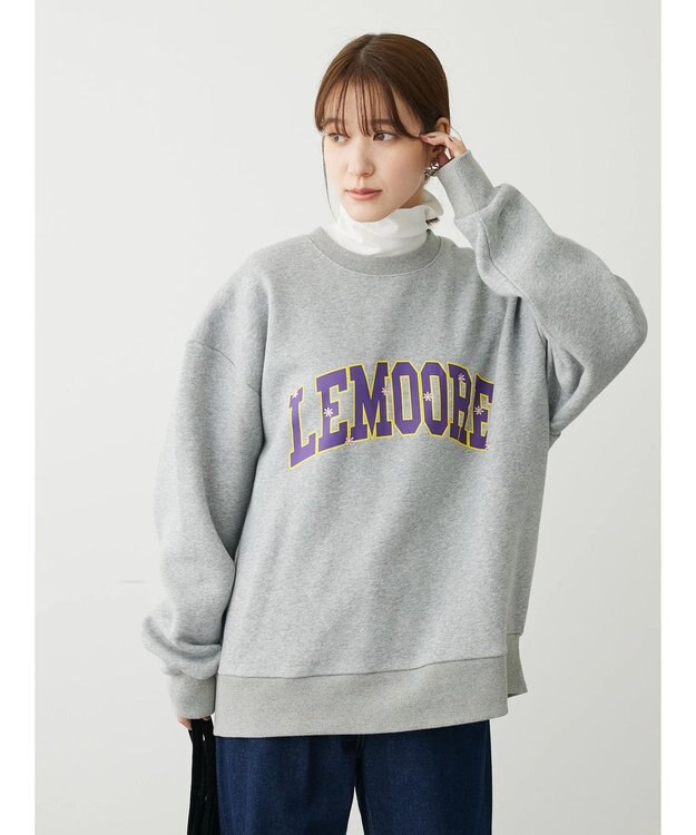 Green Parks ・Ｄｏｕｂｌｅ　Ｆｌａｇｓ　ロゴｐｔ＆刺繍スウェット Gray Mixture