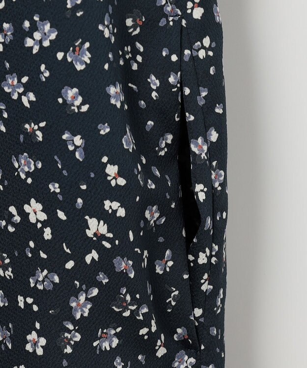 J.PRESS LADIES L 【洗える】スパンウェーブフラワープリント ワンピース ブルー系5