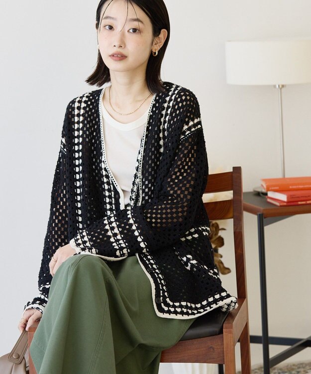 AMERICAN HOLIC クロシェカーディガン Black