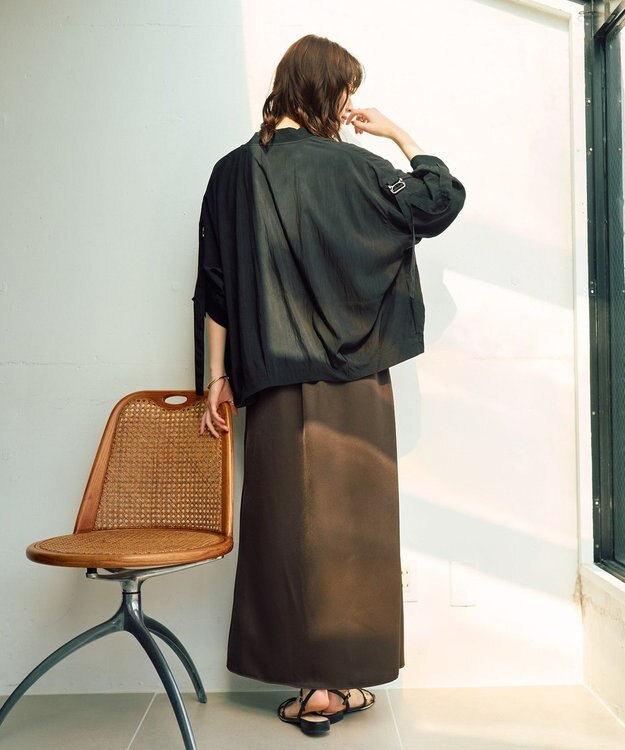 YECCA VECCA 【UVカット/接触冷感/遮熱】COOL5分袖MA-1 Charcoal Gray