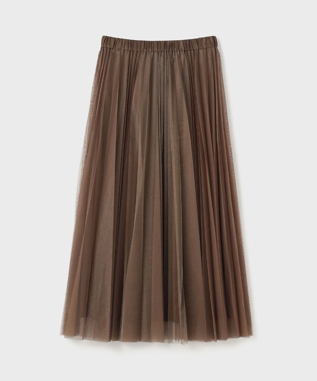 GRACE CONTINENTAL ラメプリーツスカート ブロンズ