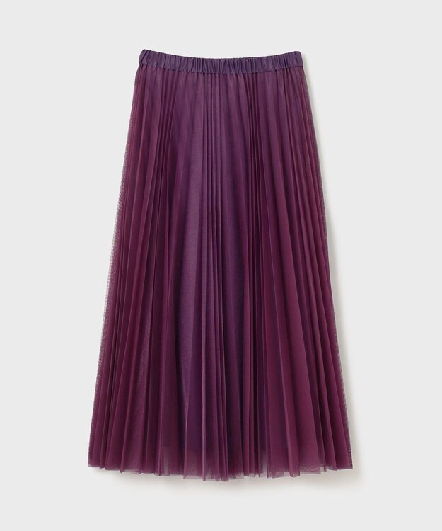 GRACE CONTINENTAL ラメプリーツスカート パープル