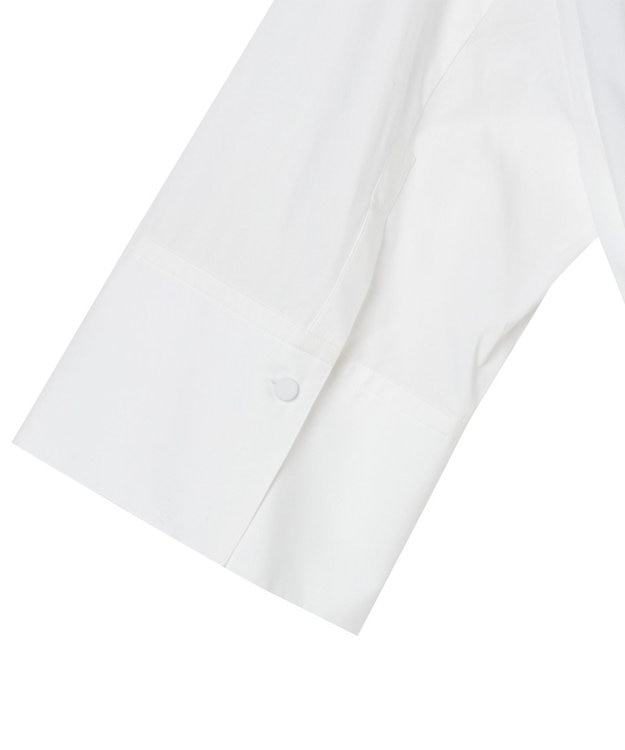 JOSEPH 【洗える】ポプリンカラーブロック　シャツドレス B&W Quail