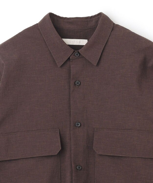 UNFILO MENS TENNEN TOUCH シャツアウター[23年春夏商品] ブラウン