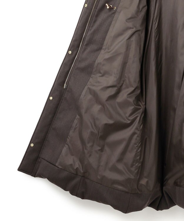 23区 S 【撥水加工】ブライトウール ロングダウンコート ブラウン系