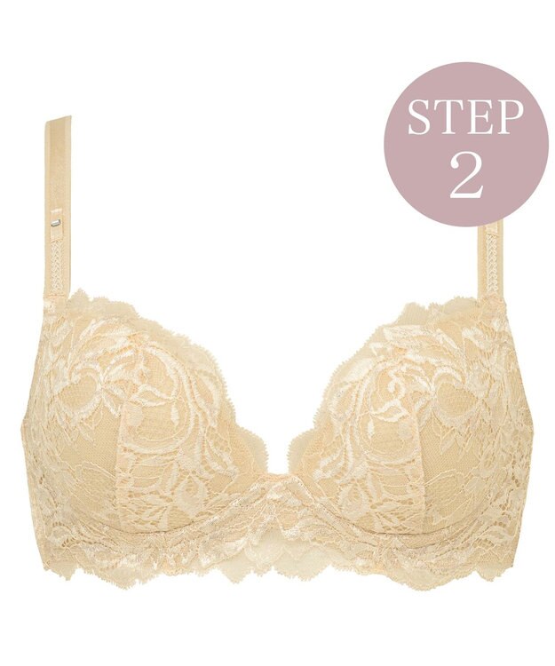 BRADELIS New York 【BRADELIS New York/ ワイヤー 育乳補整ブラ】ナオミステップ2ブラ24A2 ブラデリス 補正 ブラジャーSTEP2 寄せる アイボリー