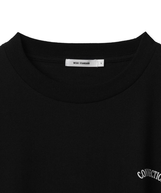 WEGO 【ユニセックス着用ITEM】ストレートロゴプリントT（SS） ブラック