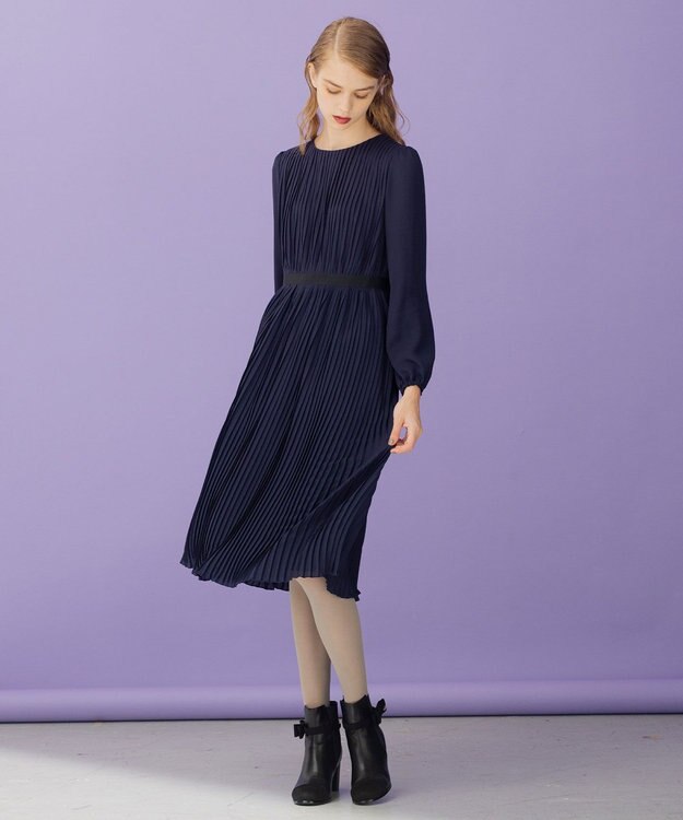 TOCCA 【洗える！】STAIRWAY ドレス ネイビー系