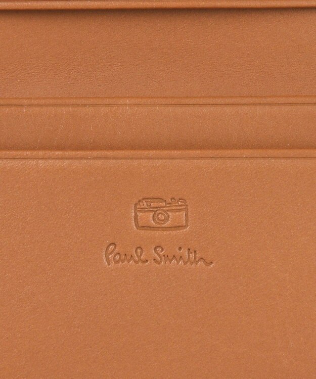 Paul Smith ベジタンストライプトリム 名刺入れ キャメル
