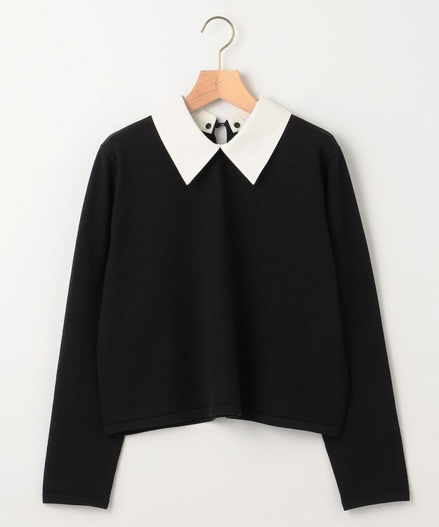 組曲 【WEB限定】ELENA襟付き セットアップワンピ ブラック系