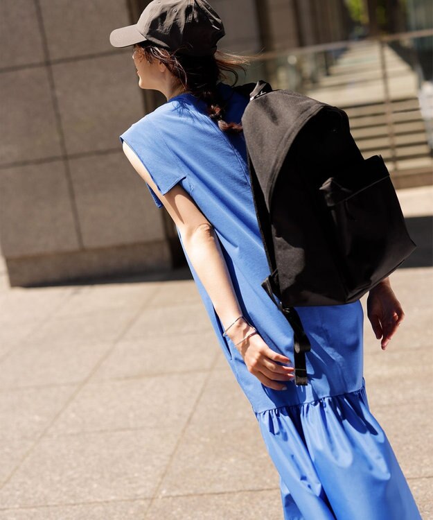 #Newans 【撥水・吸水速乾】コンビネーションペプラムワンピース ブルー系