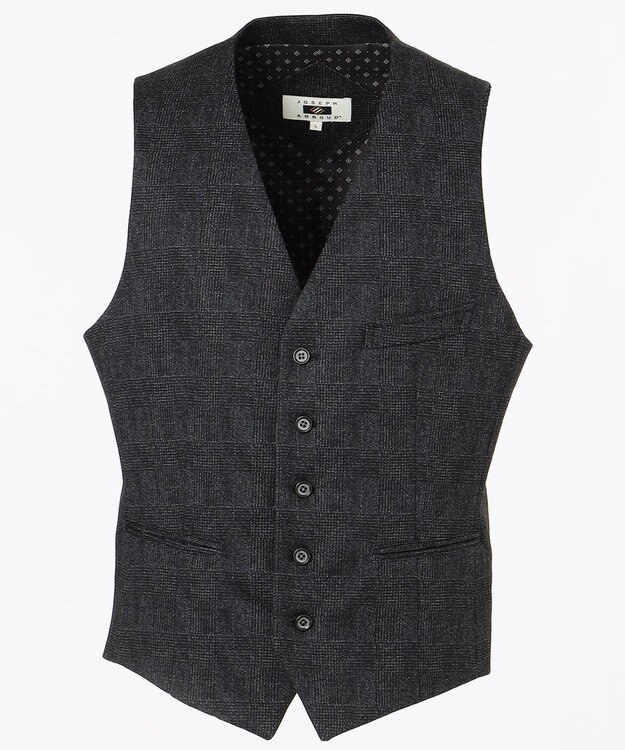 JOSEPH ABBOUD 【キングサイズ】ツィーディジャージー ベスト ネイビー系4