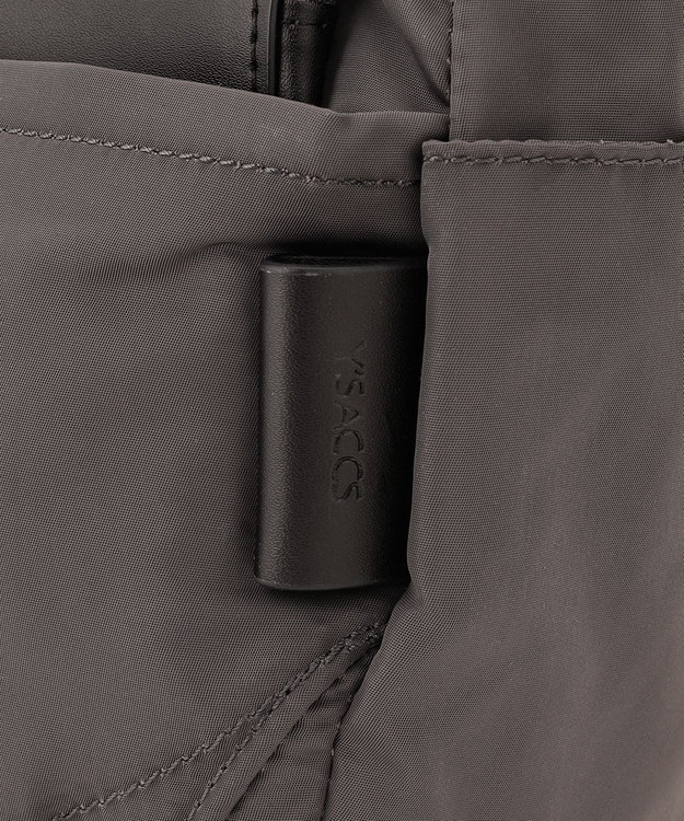 Y'SACCS ポリエステルツイル 2WAYトートバッグ ダークグレー