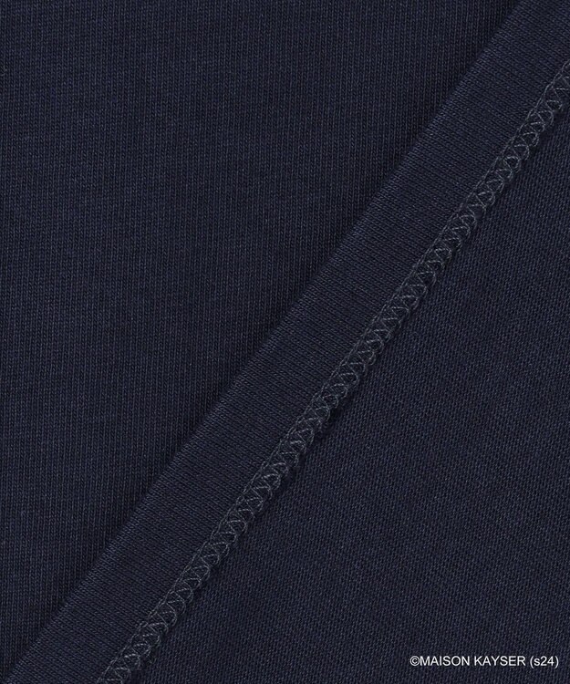 ANY 【MAISON KAYSERコラボ】箔プリントロゴ半袖Tシャツ ネイビー×シルバー