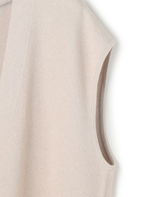 ICB L 【洗える】 ウールテンセルミニブークレ ニットベスト トープ系