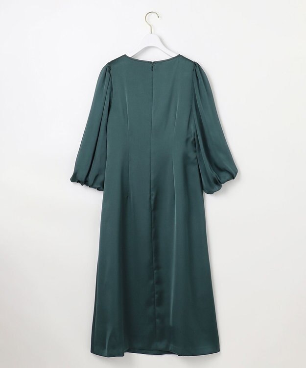 ANY SIS 【洗える】シフォンスリーブサック ドレス グリーン