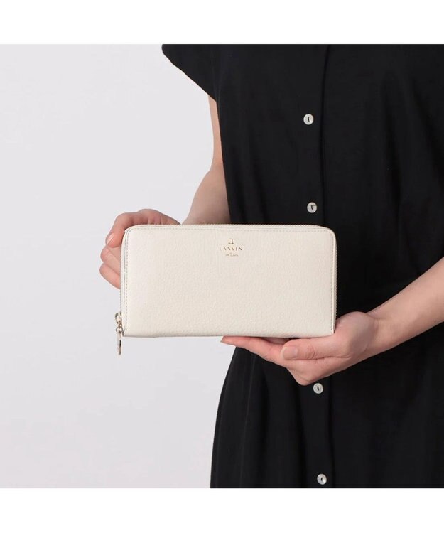 LANVIN en Bleu メラニー ラウンドファスナー長財布 エクリュ