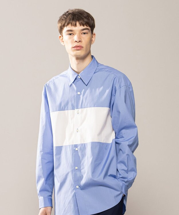 JOSEPH HOMME オックス　レギュラーカラー　シャツ スカイブルー系