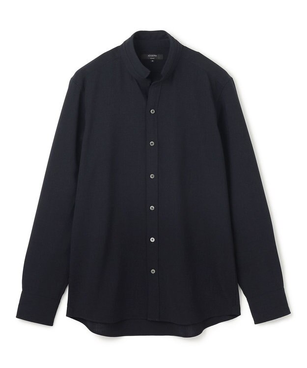 JOSEPH HOMME 新素材【シワになりにくい】テクノボイルストレッチ ウイングカラーシャツ ネイビー系