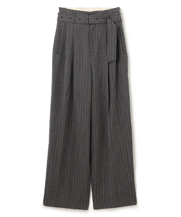 BEIGE， TURENNE / ワイドパンツ Gray×Camel line