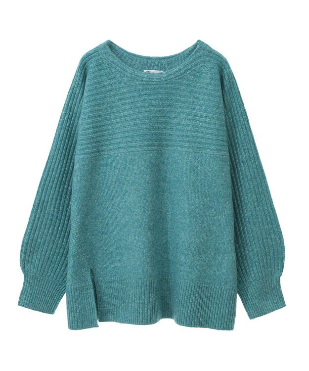 CRAFT STANDARD BOUTIQUE 編み違い斜めスリットニットチュニック Blue