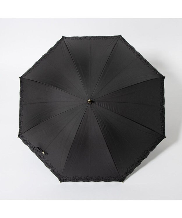 UNBILLION cache nez / フラワーボーラー刺繍ショートパラソル ブラック