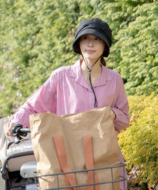 MOONBAT 【UVカット/遮光100%/接触冷感】洗えるスウェットキャスケット 軽量/手洗いOK/サイズ調整可能/ポケッタブル ブラック