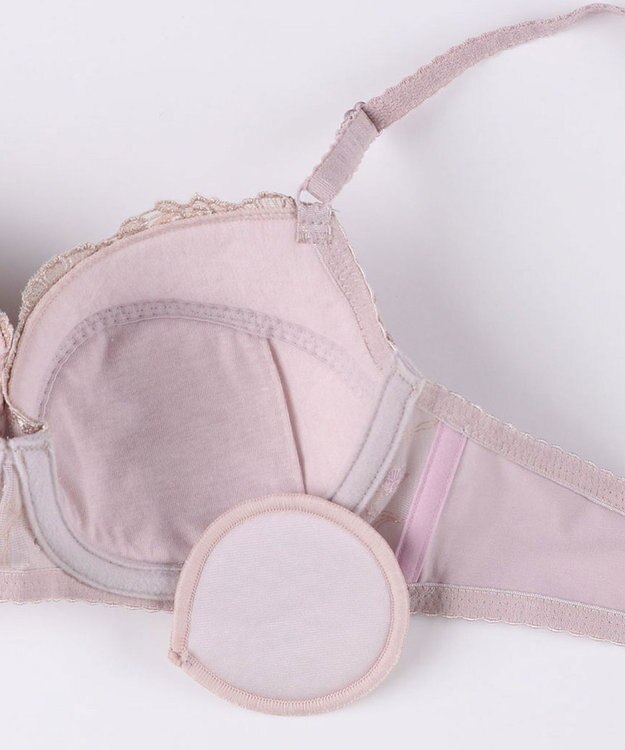 Wing ブラジャー 軽くしなやかな樹脂ワイヤー ソフトなつけごこち ボリューム調整が可能 【しなやかワイヤーブラ】 Aカップあり 小さいサイズ ブラ KB2427 ウイング／ワコール ラズベリー