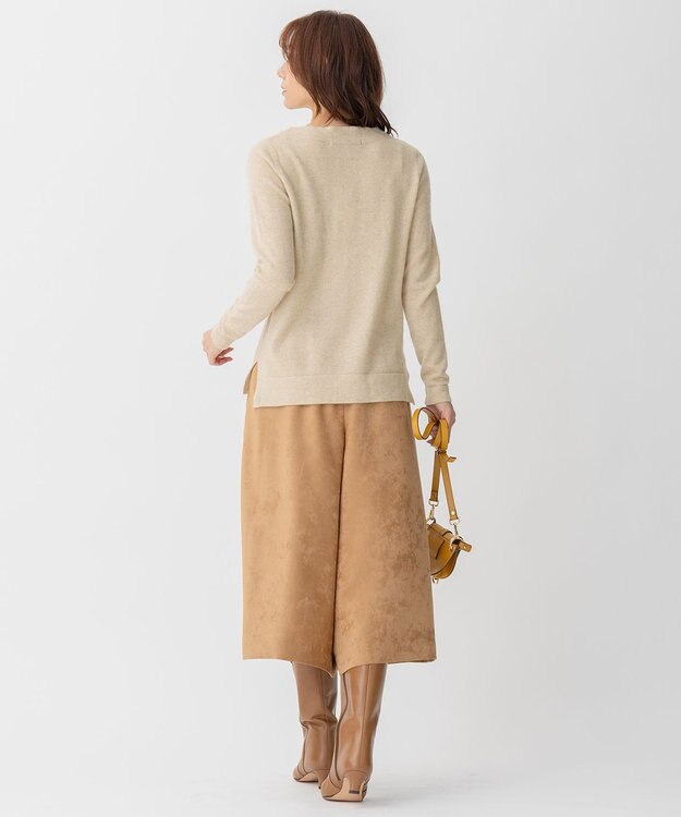 自由区 【洗える】ライトスエード キュロット キャメル系