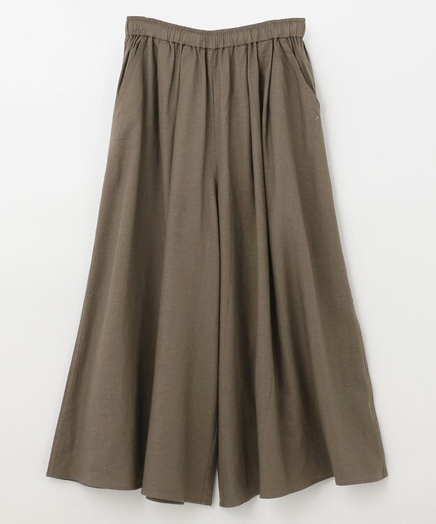 ANY 【接触冷感・UVケア】清涼リネン ガウチョパンツ モカ