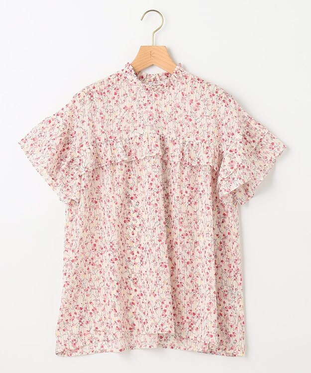 組曲 【WEB限定・2SET】フラワープリントアンサンブルニット ピンク系