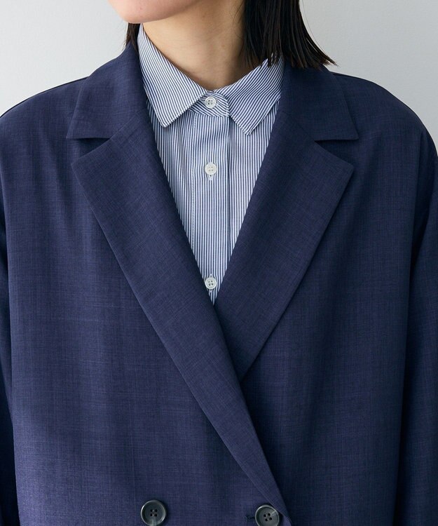 Green Parks オーバーサイズＷ釦ライトジャケット Navy