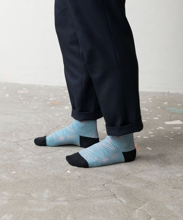 TRICOTE MOIRE LINK SOCKS／モアレリンクソックス 80IVORY