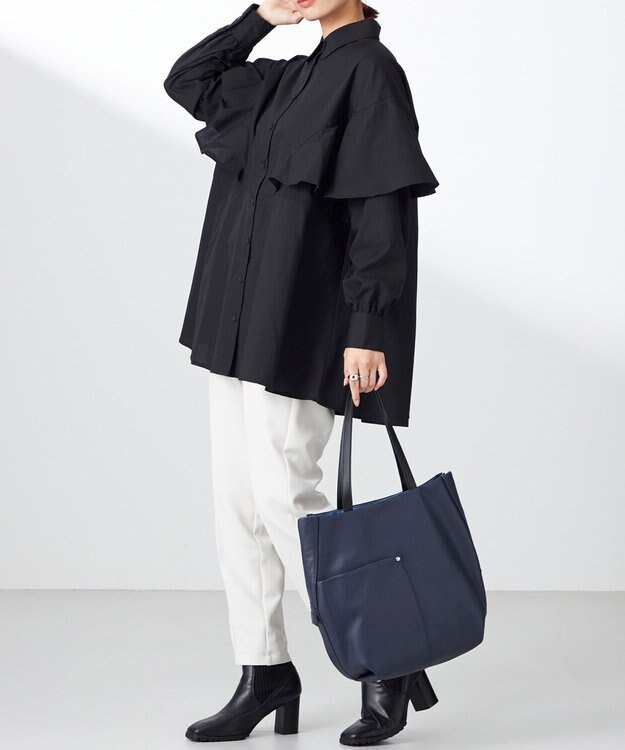 Y'SACCS 木村多江×Y'SACCS ラウンドシルエットトート ネイビー