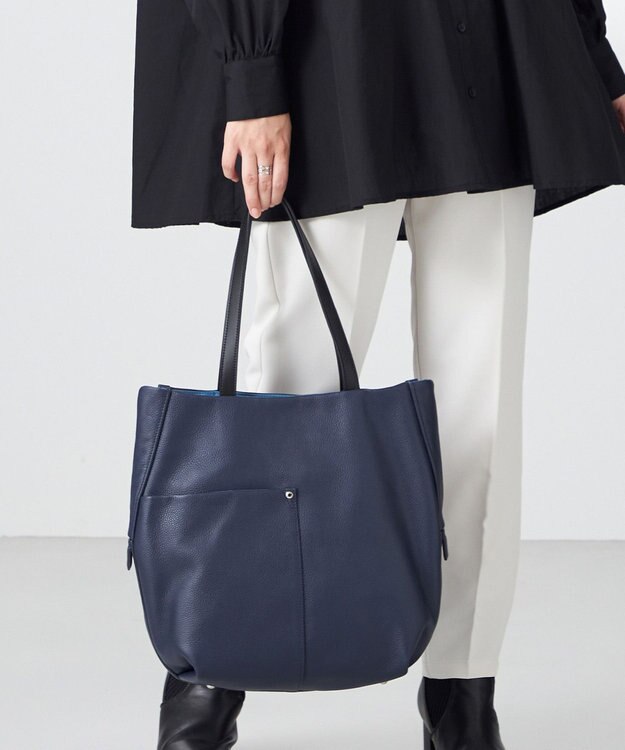 Y'SACCS 木村多江×Y'SACCS ラウンドシルエットトート ネイビー